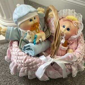 Twin Soft Face Preemie Cabbage Patch Kids - Complete Set New w/ Papers